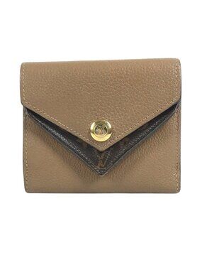 Louis Vuitton Trifold Wallet Portefeuille Double Compact Monogram Canvas Brown